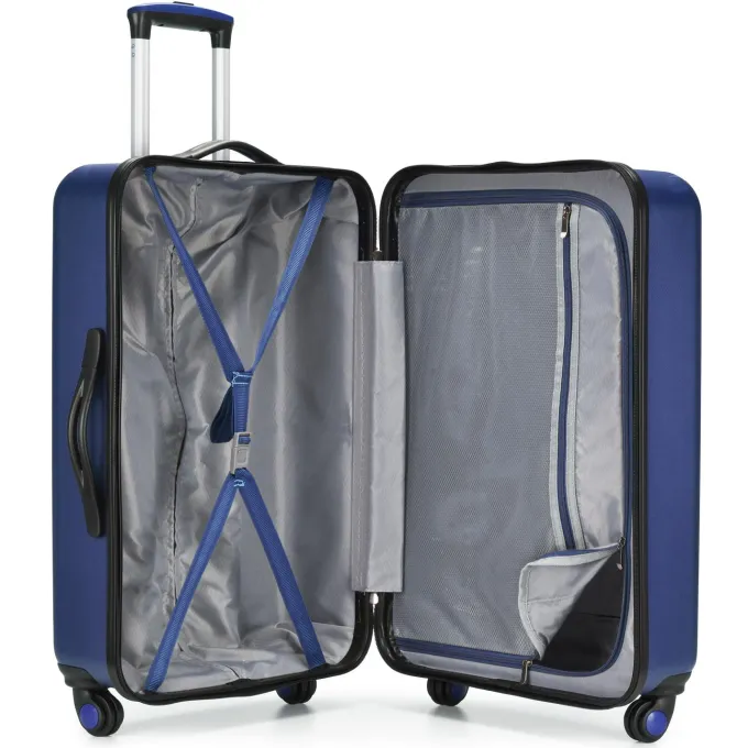 Silk & Salt Travel Select TS09094N Savannah 3 Piece Hardside Spinner LuggaSetampNavy^ Luggage Sets