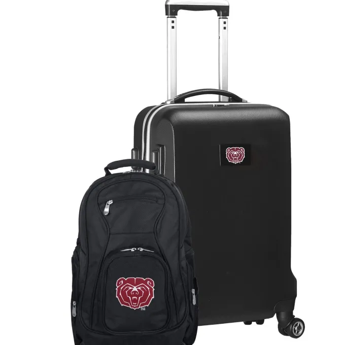 Silk & Salt Missouri State University Bears Deluxe 2-Piece Backpack and Carry-On Set - Black^ Luggage Sets
