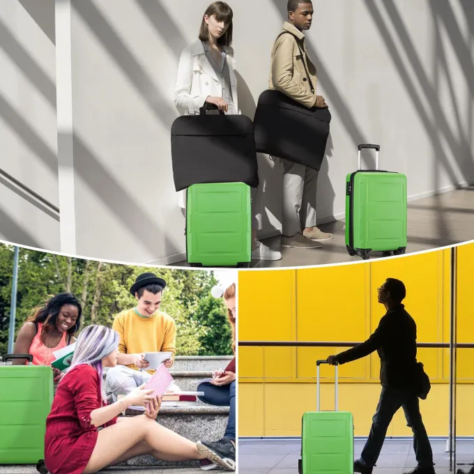 Silk & Salt HOIN 3pcs Lightweight Suitcase for 20/24/28 InchHardside LuggaSet with TSA Lock^ Hard Side Luggage