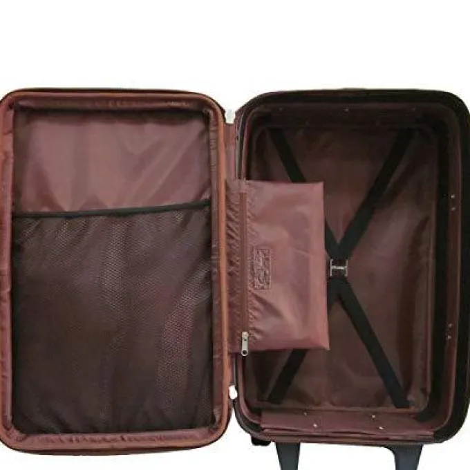 Silk & Salt Amerileather Leather 2-Piece LuggaSet^ Checked Luggage