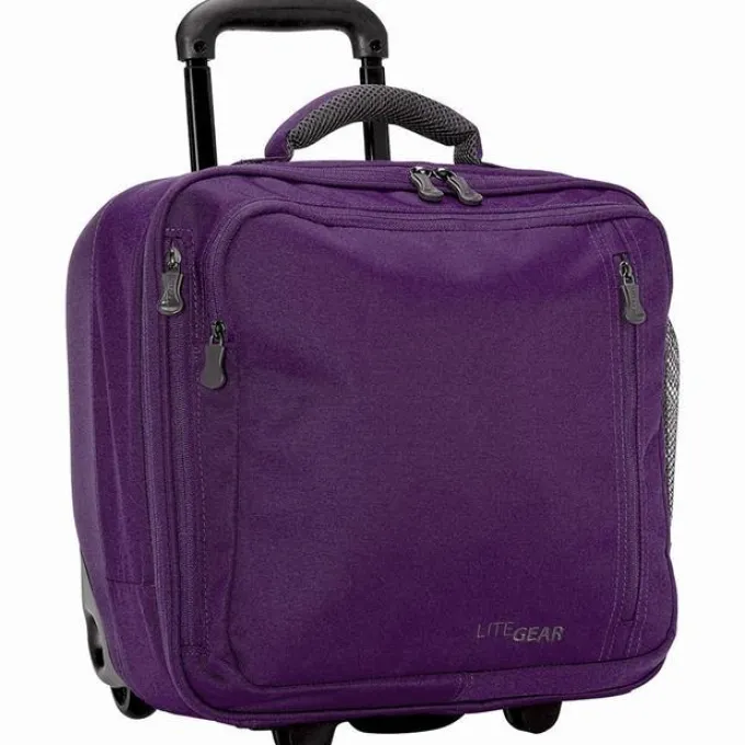 Silk & Salt Lite Gear LG-2023 Hybrid Rolling ToteampPurple^ Checked Luggage