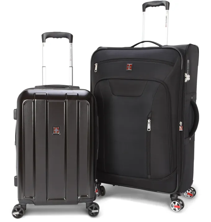 Silk & Salt SwissTech 2 Piece LuggaSet 29 Executive and Navigation 21 Black^ Luggage Sets