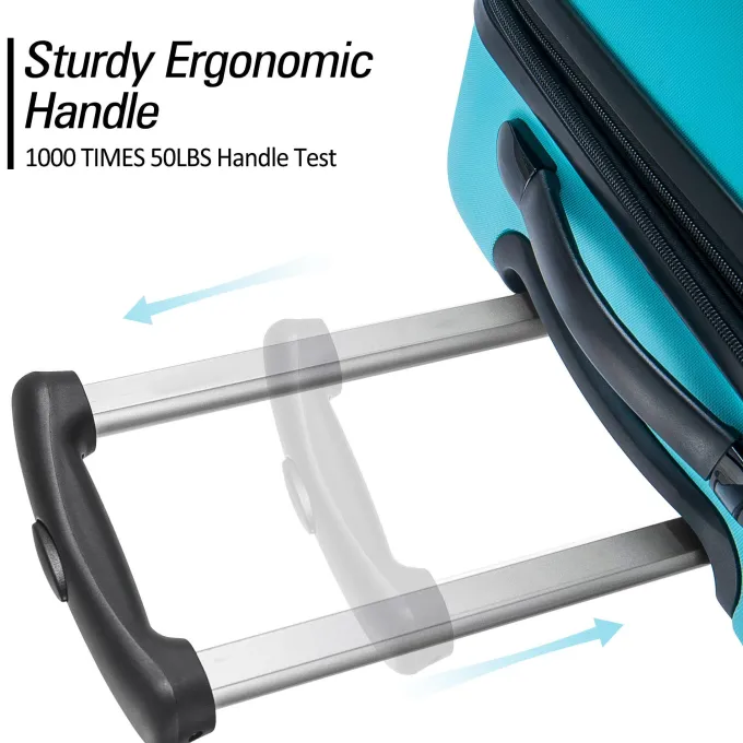 Silk & Salt LuggaSet for Women 3 Piece Hardshell Spinner Suitcase with TSA Lock Lightweight Expandable Luggafor Long Travel Colledge Business Trip Fashion Carry on LuggaSet 20 24' 28 Light Blue^ Checked Luggage