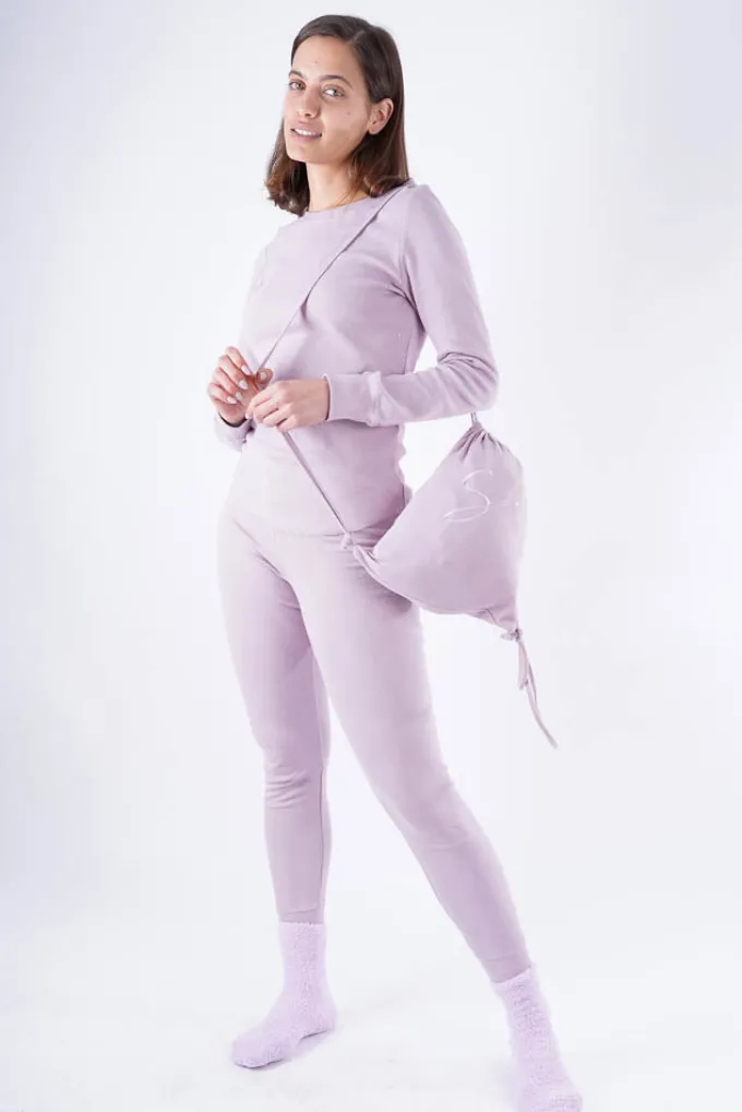 Silk & Salt ribbed comfy lounge set - purple^ Loungewear