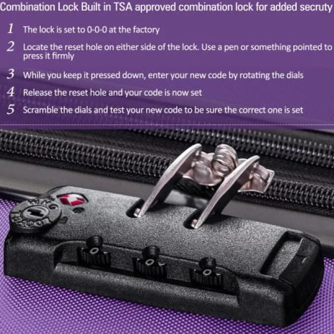 Silk & Salt 3 Piece LuggaSet Hardside Spinner Suitcase with TSA Lock 20 24' 28 Available^ Hard Side Luggage