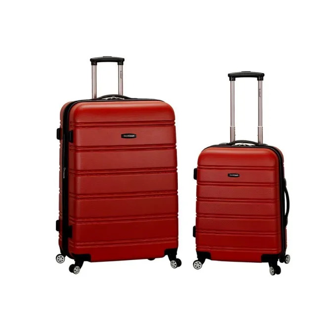 Silk & Salt 20 28 2Pc Expandable Abs Spinner Set Red^ Luggage Sets