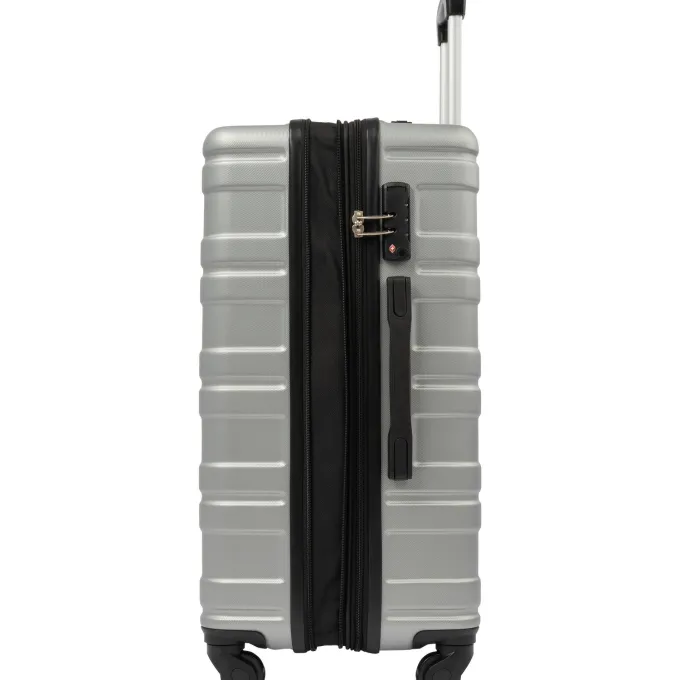 Silk & Salt UBesGoo Hardshell LuggaSets 3 Piece ABS Spinner Suitcase Travelling with TSA Lock and Wheels Gray^ Checked Luggage