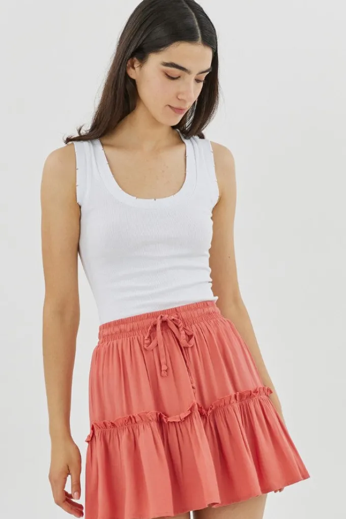 Silk & Salt sweet frill skirt - pink^ Skirts
