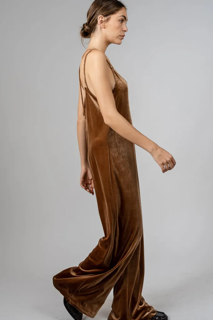 Silk & Salt dangerously in love jumpsuit - brown velvet^ Jumpsuits