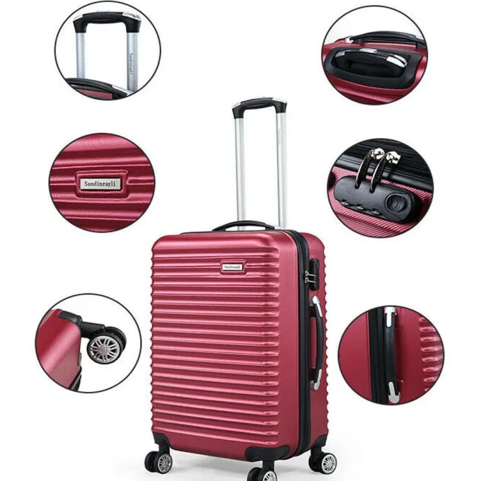 Silk & Salt Topcobe 3Pcs LuggaSet 20+24+28 Traveling Luggage Portable LarCapacity LuggaBags for Travel Rolling Traveling StoraSuitcase with Wheels^ Luggage Sets