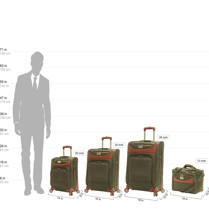 Silk & Salt Caribbean Joe 20'' Carry-On Spinner LuggaOLIVE GREEN 20^ Carry On Luggage