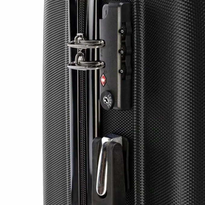 Silk & Salt VIK TECH 20 Checked Luggage Expandable Spinner Rolling Carry-on Black^ Hard Side Luggage
