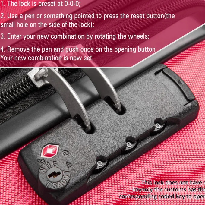 Silk & Salt 3 Piece LuggaTravel Set 20 24 28 Carry on Luggawith Spinner Wheels TSA Lock Lightweight Hard Case LuggaTravel Suitcase Christmas Gifts for Business Trip Holiday Travel Cruise Red^ Carry On Luggage