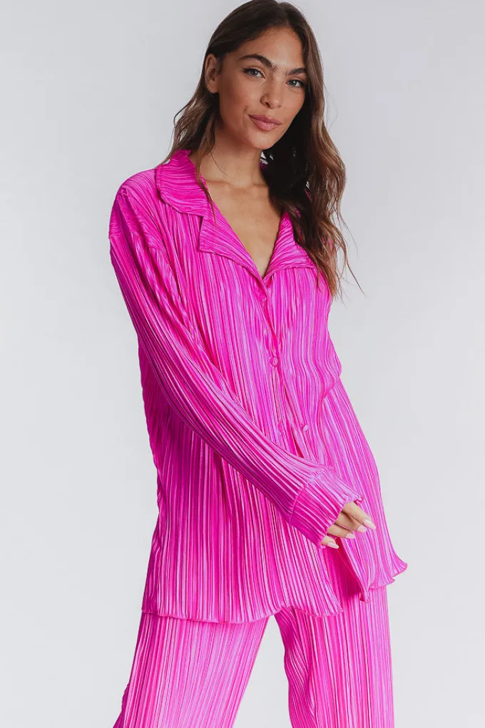 Silk & Salt isola bella plisse set - pink^ Sets