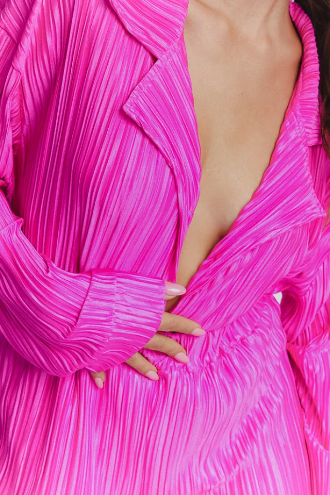 Silk & Salt isola bella plisse set - pink^ Sets