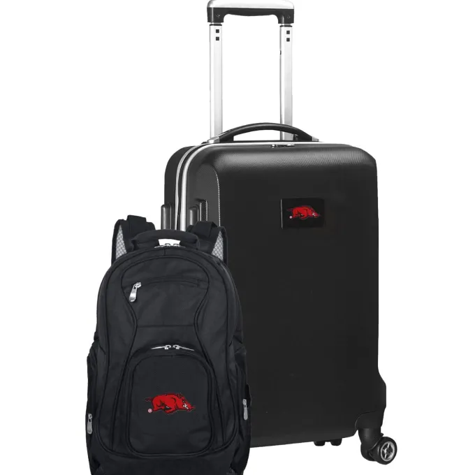 Silk & Salt Arkansas backs Deluxe 2-Piece Backpack and Carry-On Set - Black^ Luggage Sets