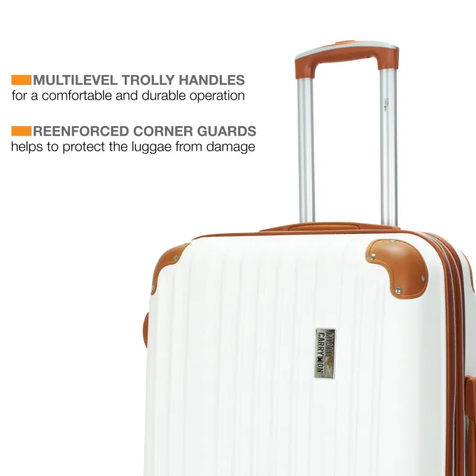 Silk & Salt Miami CarryOn Collins 3 Piece Expandable Spinner LuggaSet (White)^ Luggage Sets