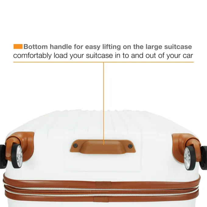 Silk & Salt Miami CarryOn Collins 3 Piece Expandable Spinner LuggaSet (White)^ Luggage Sets