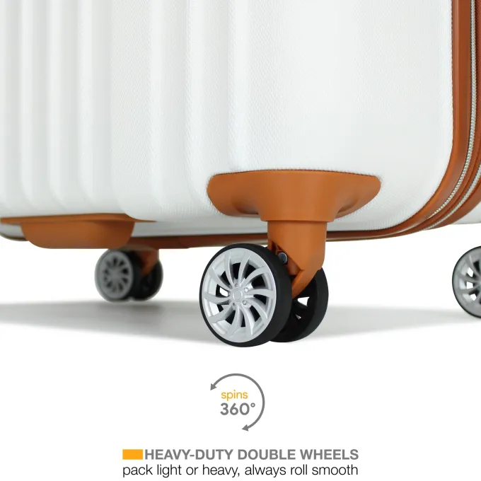 Silk & Salt Miami CarryOn Collins 3 Piece Expandable Spinner LuggaSet (White)^ Luggage Sets