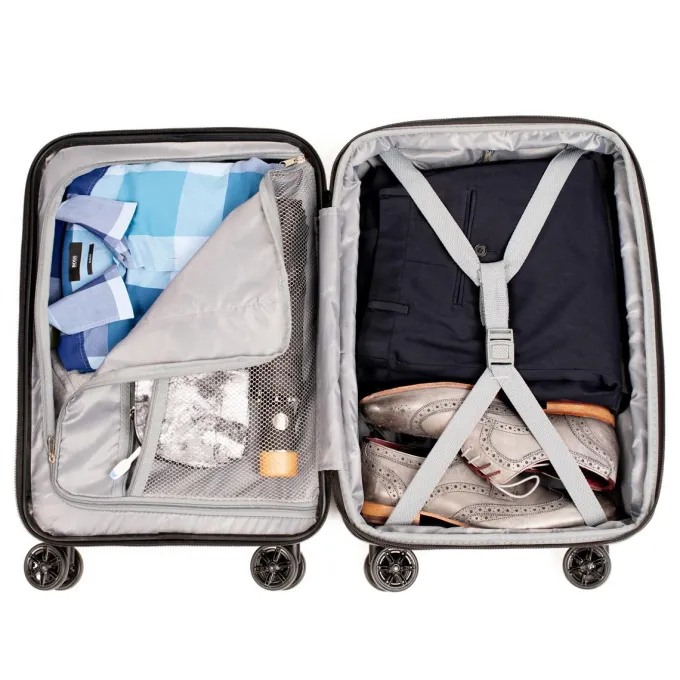 Silk & Salt NONSTOP YORK LuggaExpandable Spinner Wheels hard side shell Travel Suitcase Set 3 Piece Lightweight TSA Lock Double USB Port + 2 paccubes^ Carry On Luggage