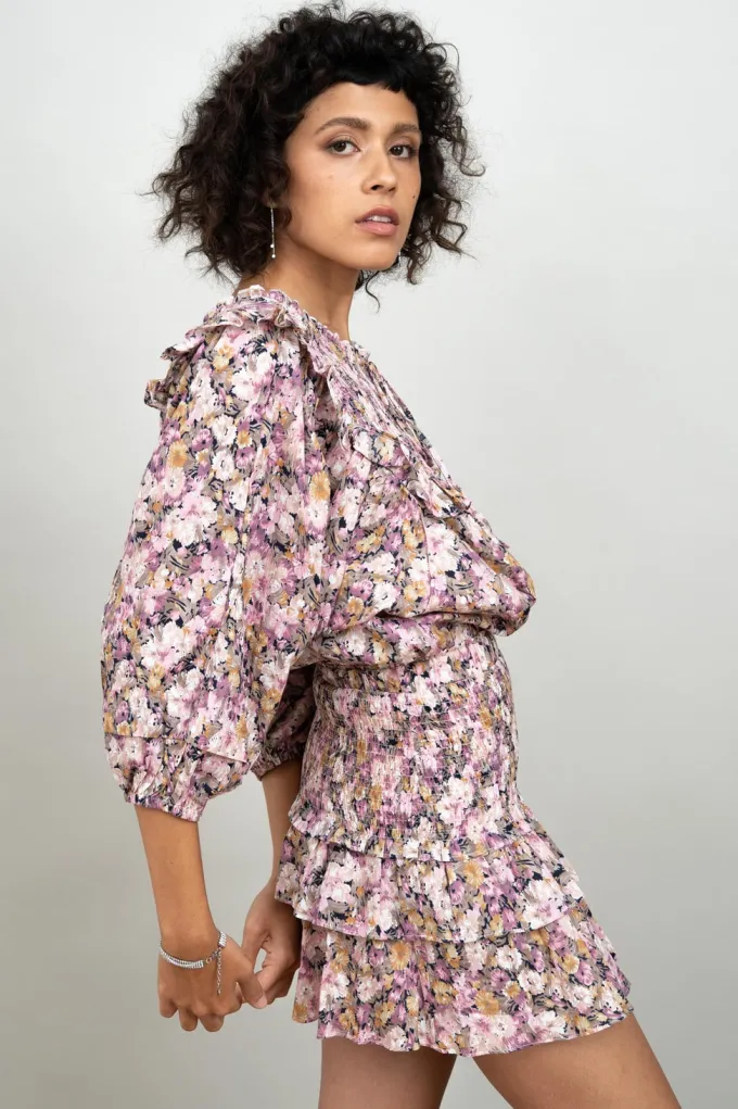 Silk & Salt frills ampthrills skirt - floral^ Skirts