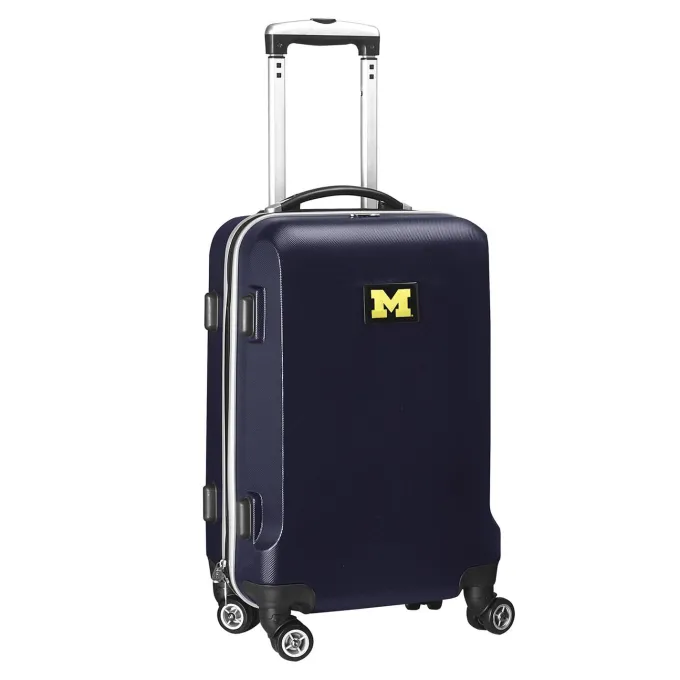Silk & Salt Michigan Wolverines 20 8-Wheel Hardcase Spinner Carry-On - Navy^ Carry On Luggage