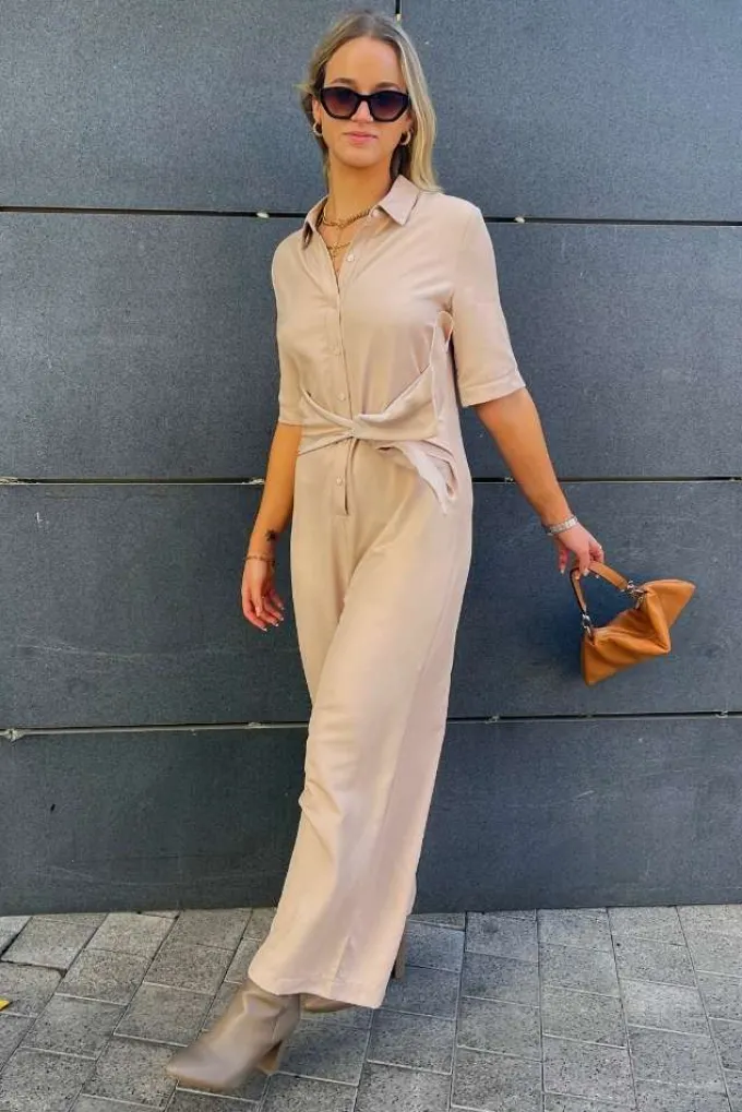 Silk & Salt the rubin jumpsuit- powder pink^ Jumpsuits