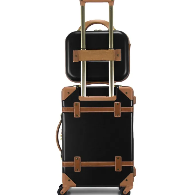 Silk & Salt Chariot Gatsby 2-Piece Hardside Carry-On Spinner LuggaSet - Black^ Hard Side Luggage