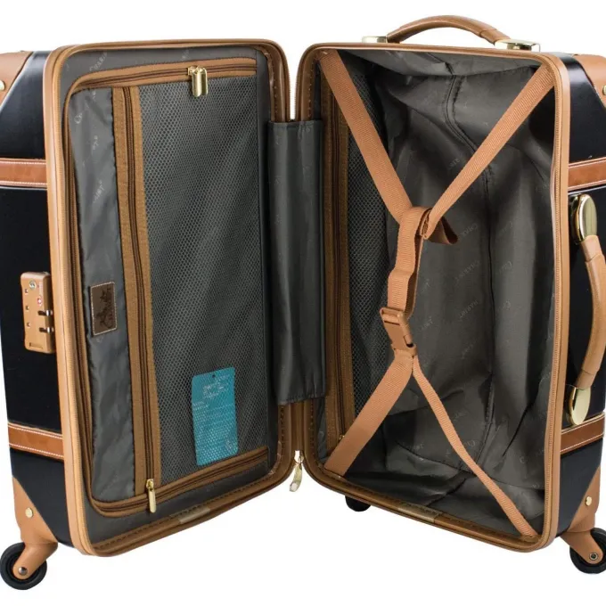 Silk & Salt Chariot Gatsby 2-Piece Hardside Carry-On Spinner LuggaSet - Black^ Hard Side Luggage