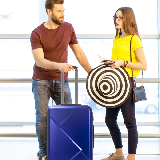 Silk & Salt AEDILYS 3 Pcs Hardside LuggaSets with TSA Locks and Durable Spinner Wheels Suitcase(20/24/28) Blue^ Luggage Sets