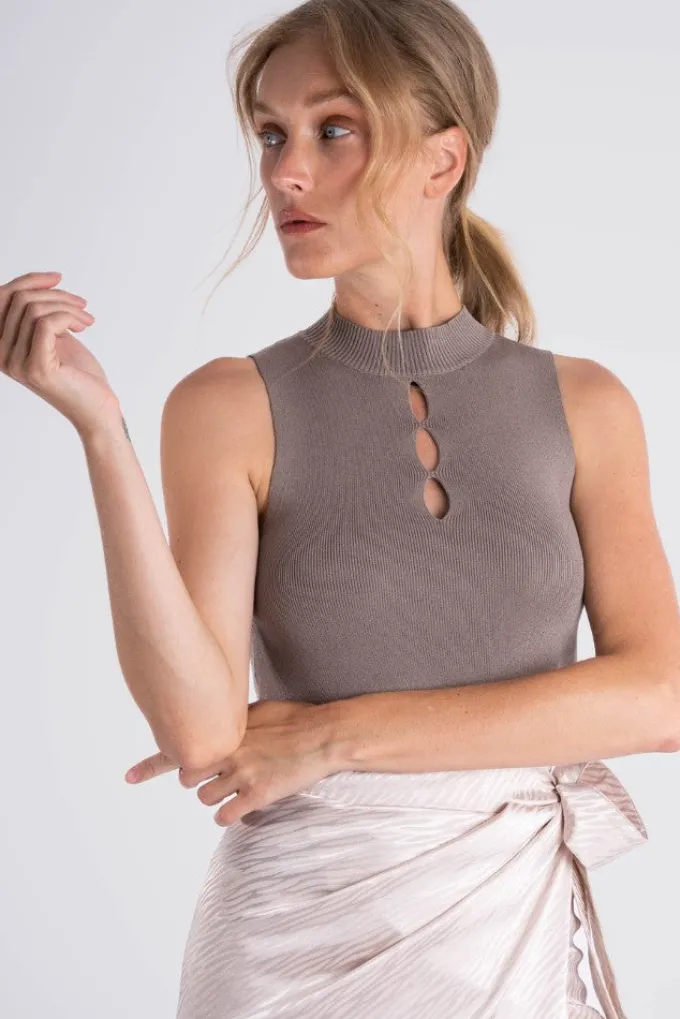 Silk & Salt peekaboo top^ Knitwear