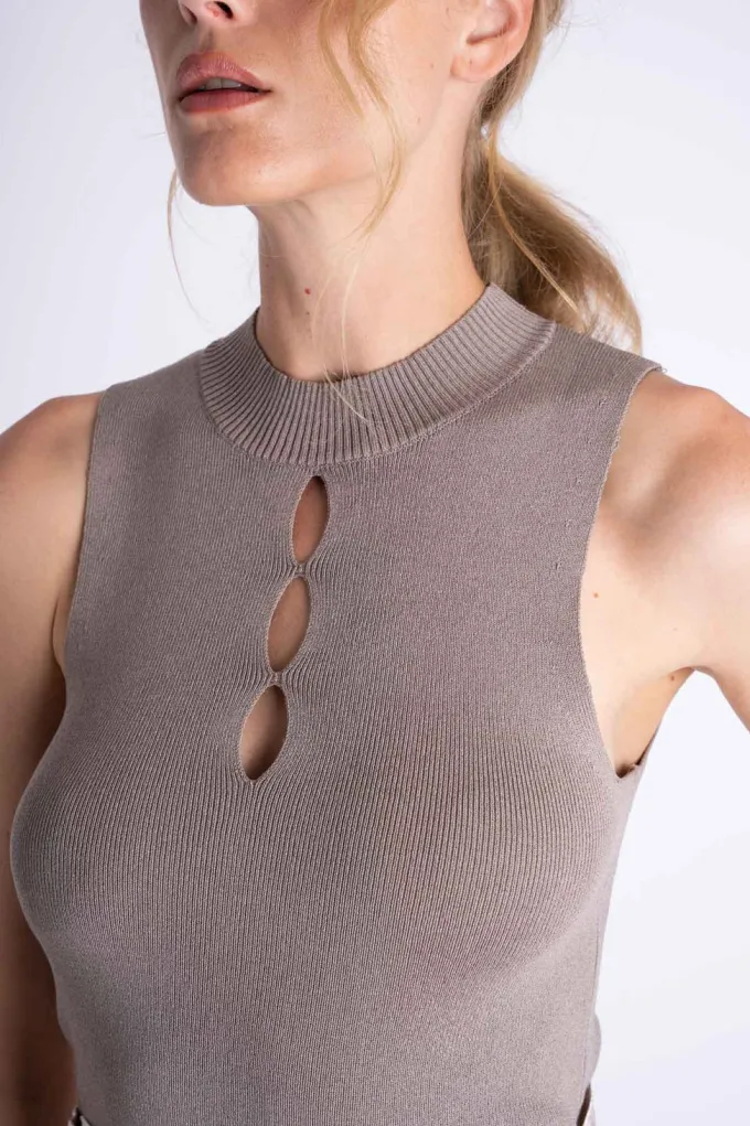 Silk & Salt peekaboo top^ Knitwear