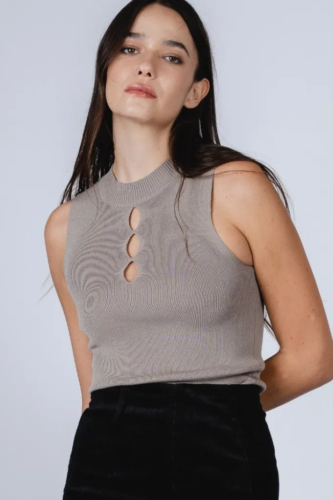 Silk & Salt peekaboo top^ Knitwear