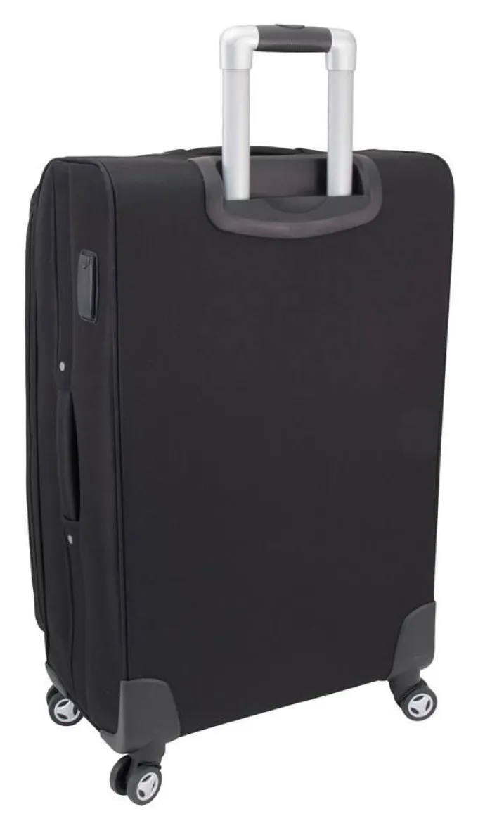 Silk & Salt 30.25 in. Polyester Upright Spinner Suitcase in Black^ Checked Luggage