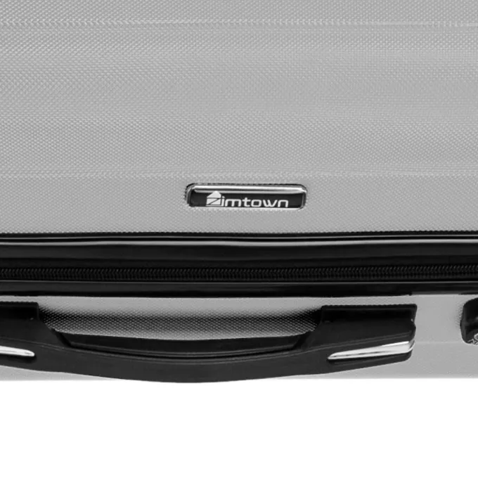 Silk & Salt Zimtown 3 Piece Nested Spinner Suitcase LuggaSet With TSA Lock Gray^ Carry On Luggage